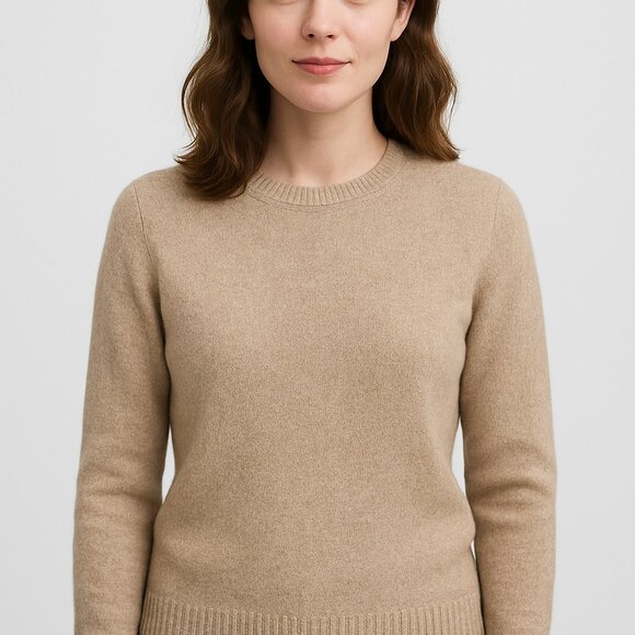 DYI Women's Cashmere Wool Oversized Sweater Tan Medium - Picture 1 of 7